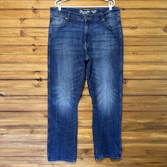Wrangler Retro Relaxed Boot Jeans 10WRT20JH Mens Size 38x34 Dark Wash Western - Picture 1 of 8